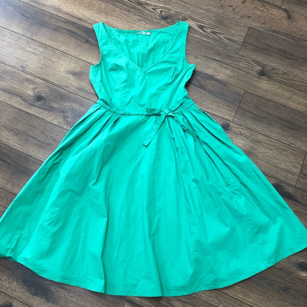 Eshatki Green Cotton Dress